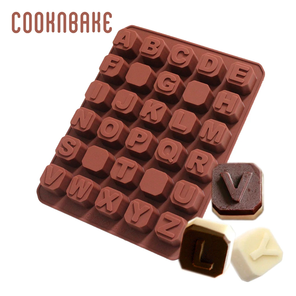 COOKNBAKE буквы шоколадная форма силиконовая для jello candy gummy квадратная бисквитная