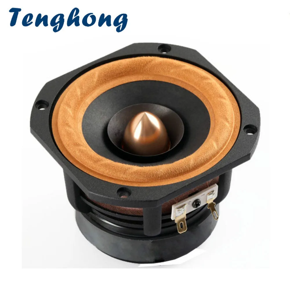 

Tenghong 2Pcs 4Ohm 8Ohm 30W 4 Inch Full Range Speaker HIFI Treble Mediant Bass Loudspeaker Desktop Bookshelf Audio Sound DIY