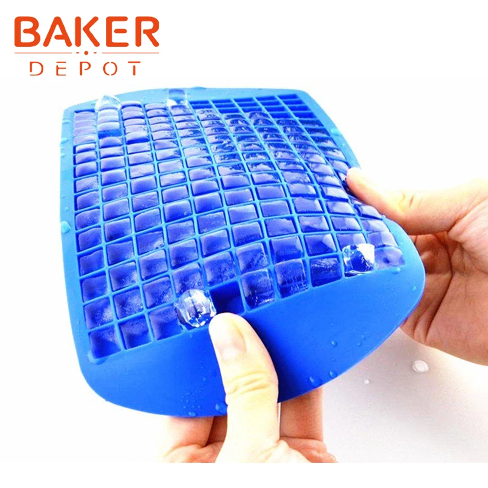 BAKER DEPOT, силиконовая форма для льда, 150 отверстий, в форме сердца, шоколада, жевательной формы, 160 полости, квадратная форма для льда, поднос для торта, декорированный инструмент