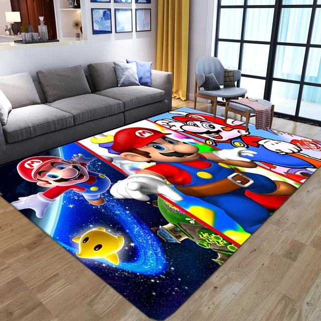 Cartoon Anime Super Mario Carpets for Kids Bedroom Gamer Large Area Rugs Kid Play Floor Mat Soft Flannel Child Game Big Carpet 1