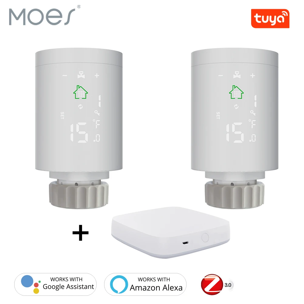 Умный привод радиатора Tuya ZigBee3.0 программируемый термостатический клапан