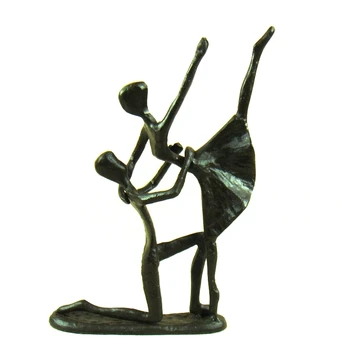 

Abstract Cast Iron Couple Ballet Figurine Handmade Metal Dancing Lovers Portrait Statue Decor Handicraft Adornment Trinket Gift