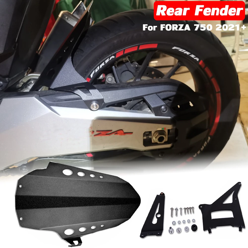 

Motorcycle Aluminum Rear Hugger Fender Mudguard Extender Wheel Cover Splash Guard For Honda Forza 750 2021 forza750 Accessories