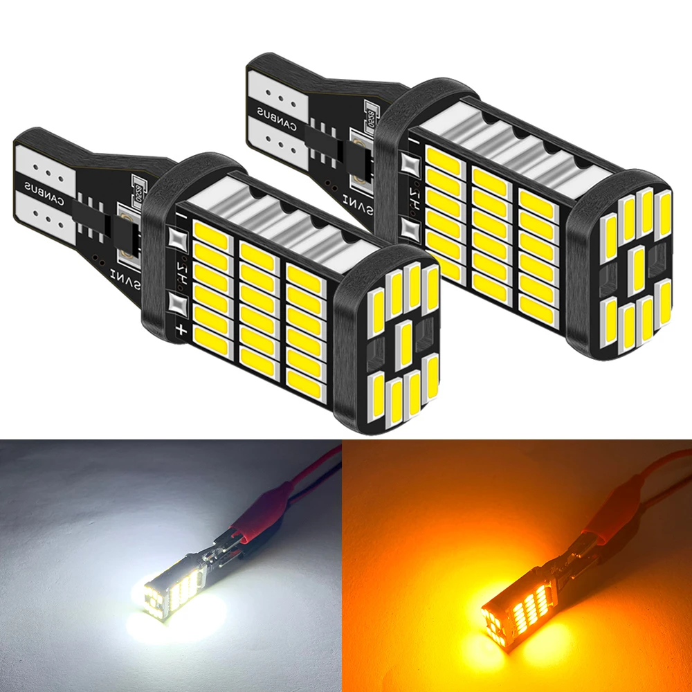 

2x Car Signal Light T15 W16W LED Bulb red 4014 LED Lights Canbus No error High Power White DC 12V Reverse Back Parking Lamps