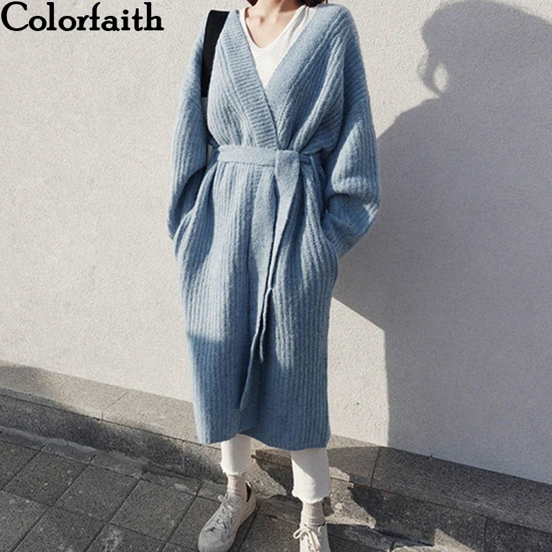 Colorfaith новинка 2019 Осень-зима женские свитера свободные модные топы корейский