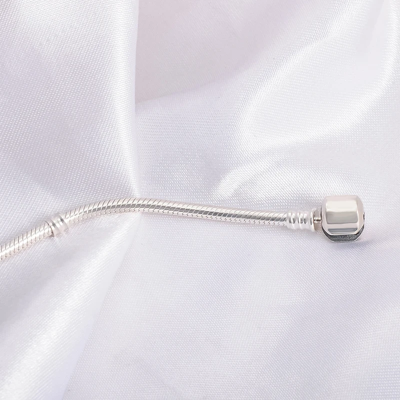 Never Fade 100% Original 925 Solid Silver Chain Charm Bracelet with S925 Logo Fit DIY Beads Charms Women Handmade Gift Bracelet