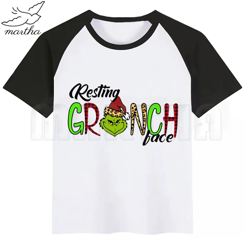 Grinch/Новинка; футболка для мальчиков; рубашки для девочек с милым животным принтом; детская Удобная футболка с круглым вырезом; одежда с короткими рукавами для мальчиков и девочек