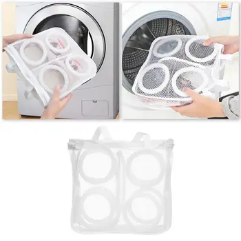 

1piece Household Washing Machine Washing Bag Shoes Bag Storage Zipper Washing Bag Laundry Dry Bag Hanging Shoe Mesh Storage V7G4