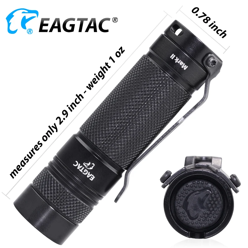 EAGTAC D25C супер мощный светодиодный фонарик 800LM портативный мини-фонарь ультра яркий фонарь для повседневного использования