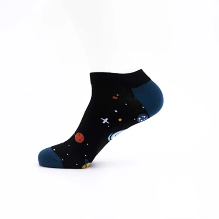 New Space Alien Planet Universe Cartoon Cotton Skate Cool Casual Socks Women Men Astronaut Funny Boat Short Happy Ankle Socks
