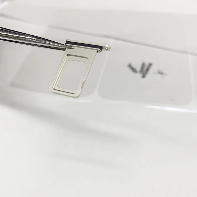 Phone Sim Tray Holder For iPhone SE SE2 Sim Card Tray Micro SD Holder Slot with free Open Eject Pin Key Can etch IMEI phone sim tray holder