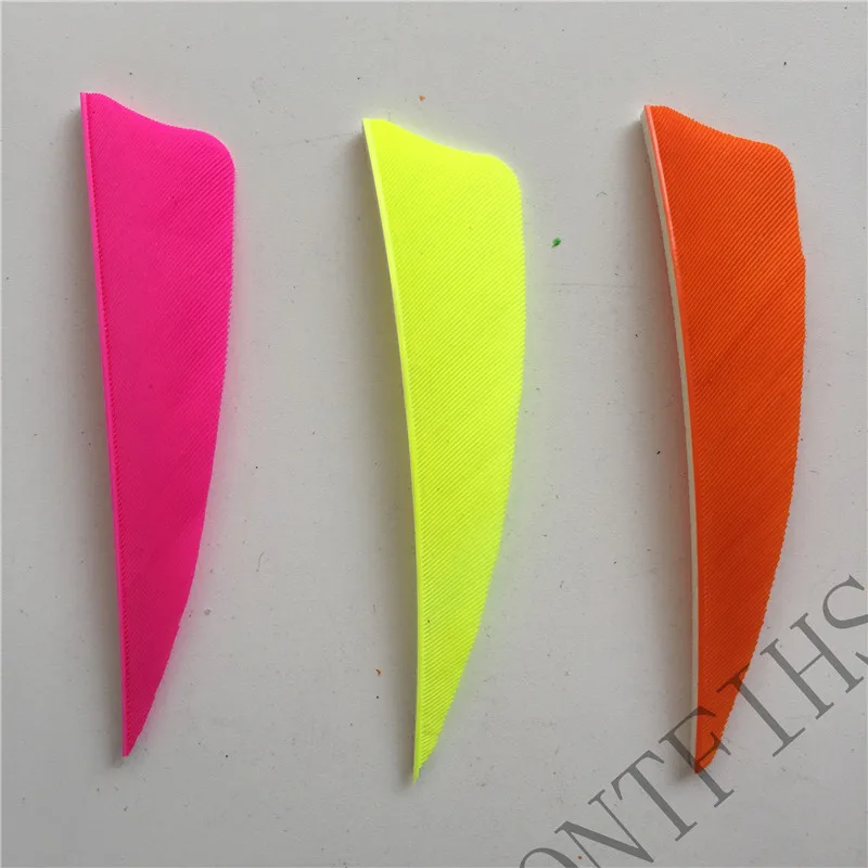 Penas para Flechas Tiro com Arco Ontfihs Polegada Escudo Corte Fletches Caça Seta Peru Fletching Pena Diy 200pcs 3 3 200pcs ONTFIHS 3 Polegada Penas para Flechas