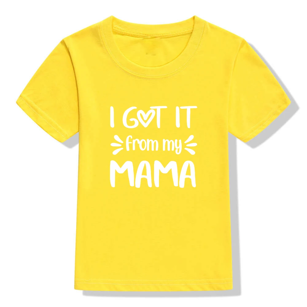 41P8-KSTYE- Забавная детская футболка с надписью «I Got It My Mama» футболка с короткими рукавами и надписью для маленьких мальчиков и девочек Повседневная модная детская футболка - Цвет: 41P8-KSTYE-