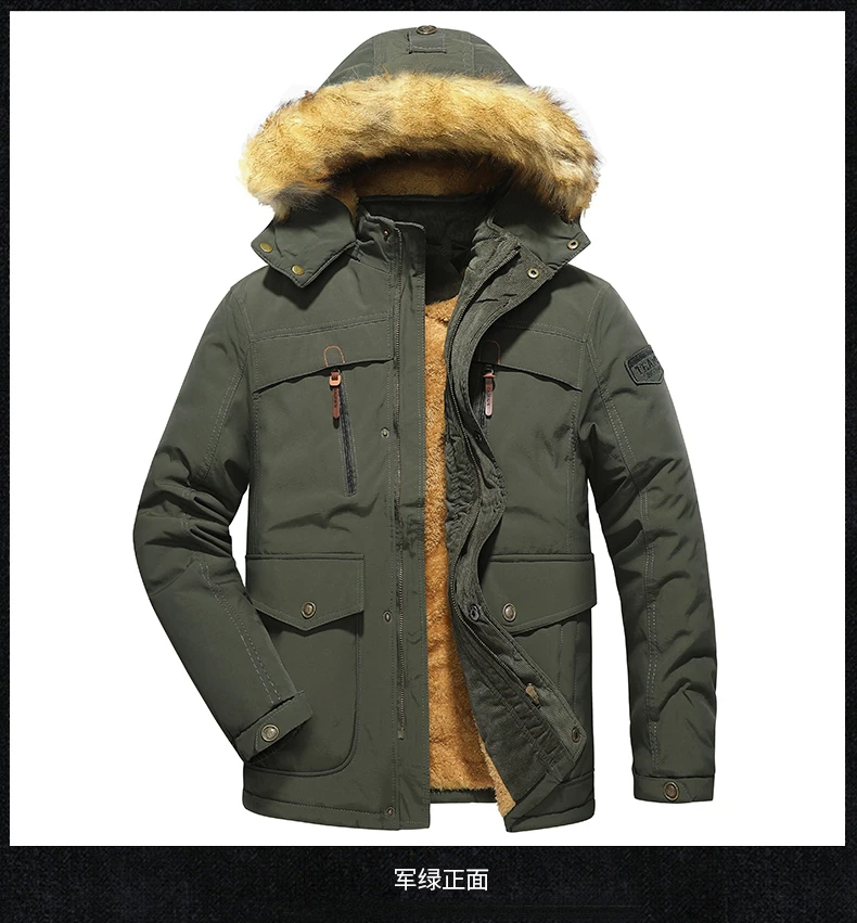 long parka 2022   Winter Thick Men's Padded  Jacket Men MJ18-715 warm winter coats