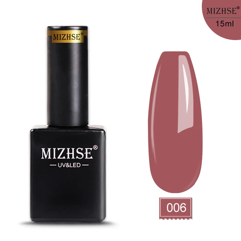 E006 MIZHSE, 15 мл, Гель-лак, УФ светодиодный лак для ногтей, для маникюра, 72 цвета, Гель-лак, Полупостоянный, отмачиваемый, УФ гель для ногтей, маникюр - Цвет: E006
