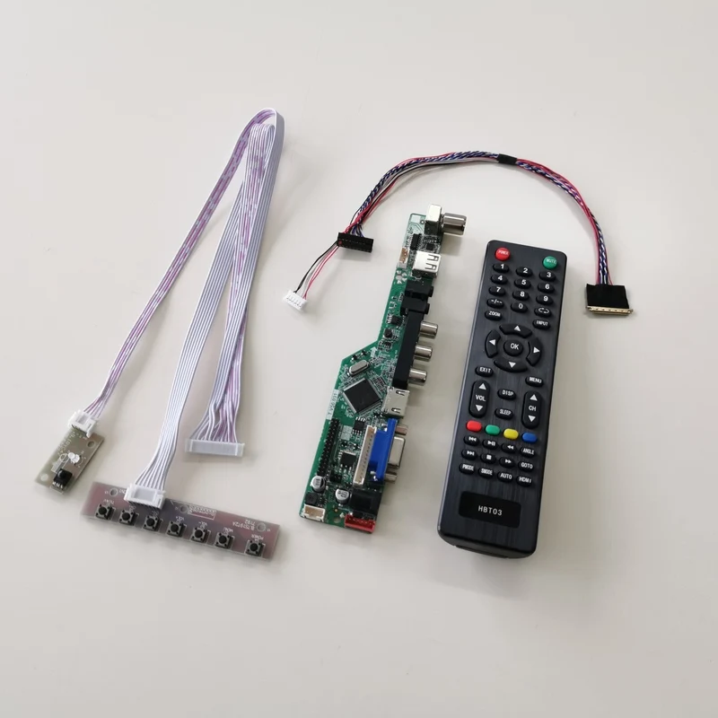 Для HB140WX1-503/600 LVDS 40Pin WLED VGA+ HDMI+ AV+ USB+ RF notebook PC 1" 1366*768 T. V56 экран контроллер привод плата DIY kit