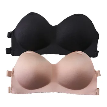 

Sexy Backless Invisible Bra Push Up For Women Lingerie Seamless Brassiere No sewing bra Black Strapless Bandeau