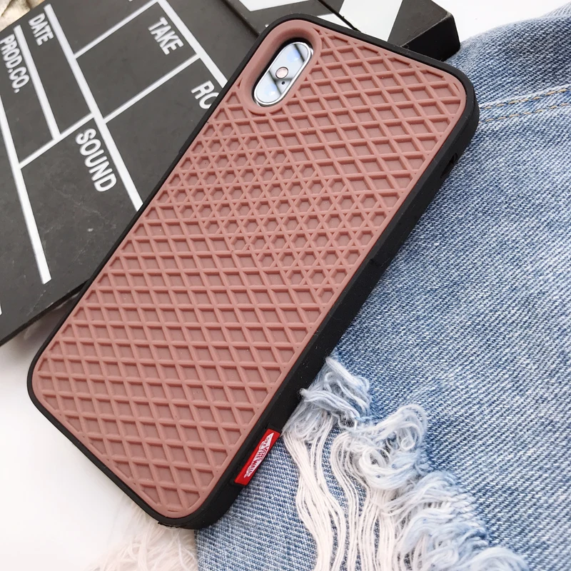 Фирменный Мягкий силиконовый чехол для iphone 5 SE 6 6S plus 7 8 8plus X XS XR MAX 11 Pro с узором в виде сетки