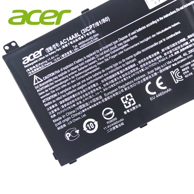 AC14A8L ноутбук Батарея для acer Aspire VN7-571 VN7-571G VN7-591 VN7-591G VN7-791G KT.0030G. 001 аккумулятор большой емкости 11,4 V 4605 мА-ч