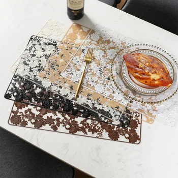 

New waterproof and heat insulation transparent placemats Upscale western restaurant cafe coaster table mats household products