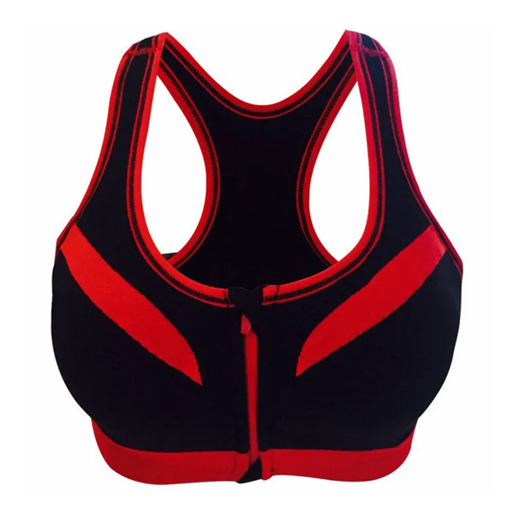 

Professional Level 4 Stretch Sports Bras Shockproof Fixed Quick-drying Underwear Vest Women Running Gym Zipper Adjustable Strap