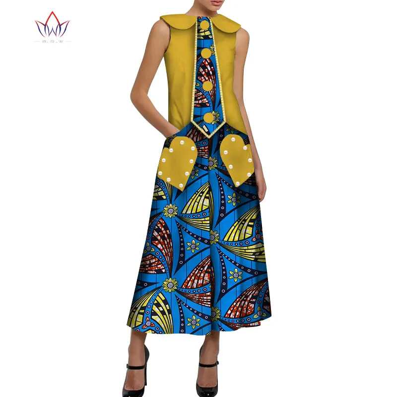 Африканские платья для женщин Dashiki жемчужное длинное Африканское восковое Платье с принтом Элегантное свадебное платье в африканском стиле WY5038