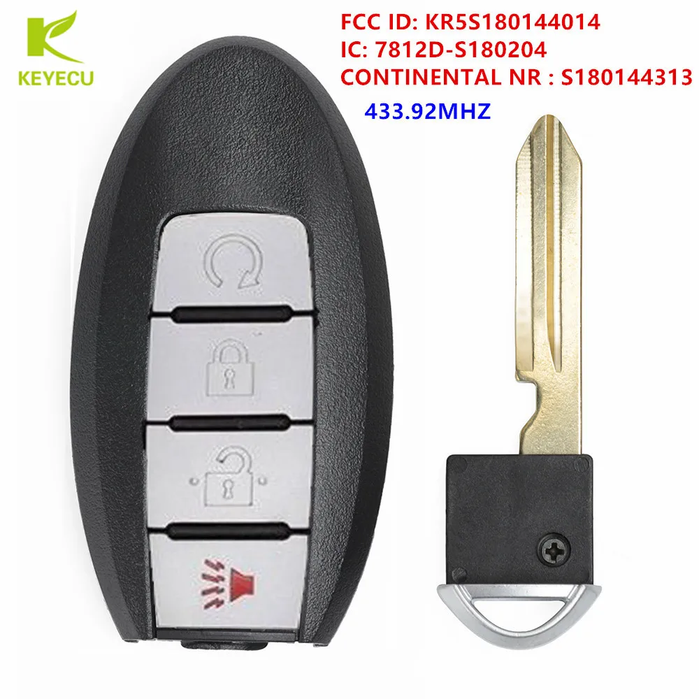 KEYECU сменный без ключа дистанционный передатчик fob смарт-ключ для NISSAN Pathfinder Titan XD Мурано S180144313