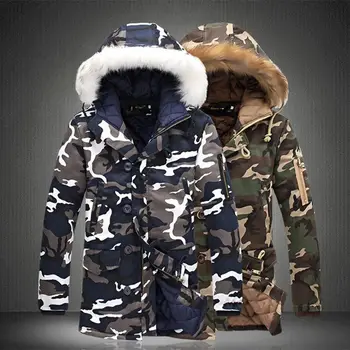 Chaqueta larga de punto de invierno para hombre de chaqueta de piel con capucha hacia abajo de 2020 prendas de vestir gruesas P