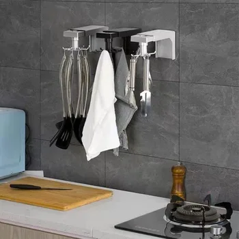

Kitchen Wall Mounted Rack Black Plastic Rotating Shelf Telescopic Simple Nail-free Storage Shelf Telescopic Storage Racks