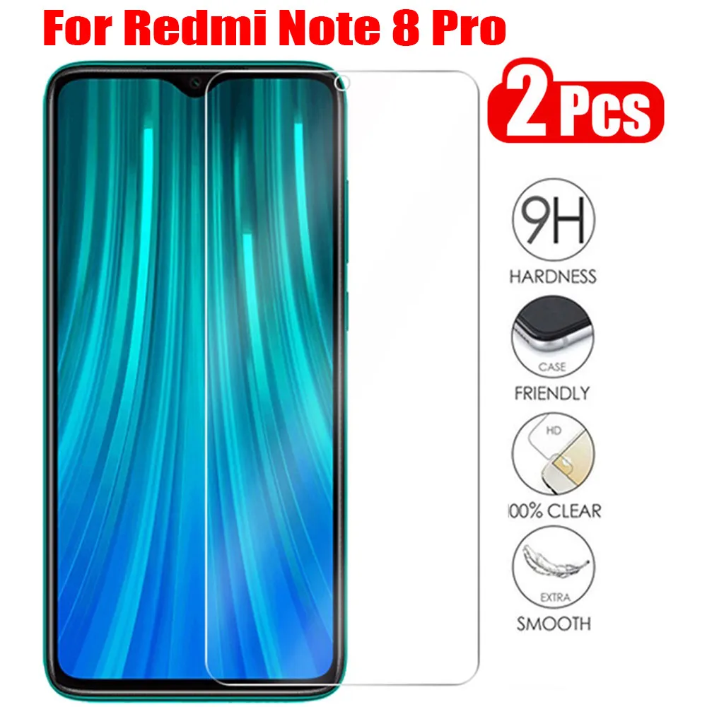 2pcs Tempered Glass For Xiaomi Redmi Note 7 8 Pro 5 6A 7A Mi 9T SE A3 Screen Protector cristal templado Redmi Note 7 8 Pro glass