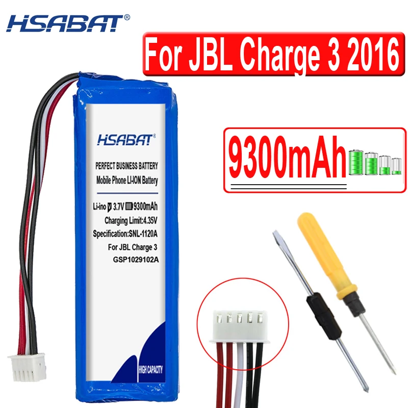 HSABAT 9300mAh GSP1029102A(CS-JML330SL) аккумулятор для JBL Charge 3 версия