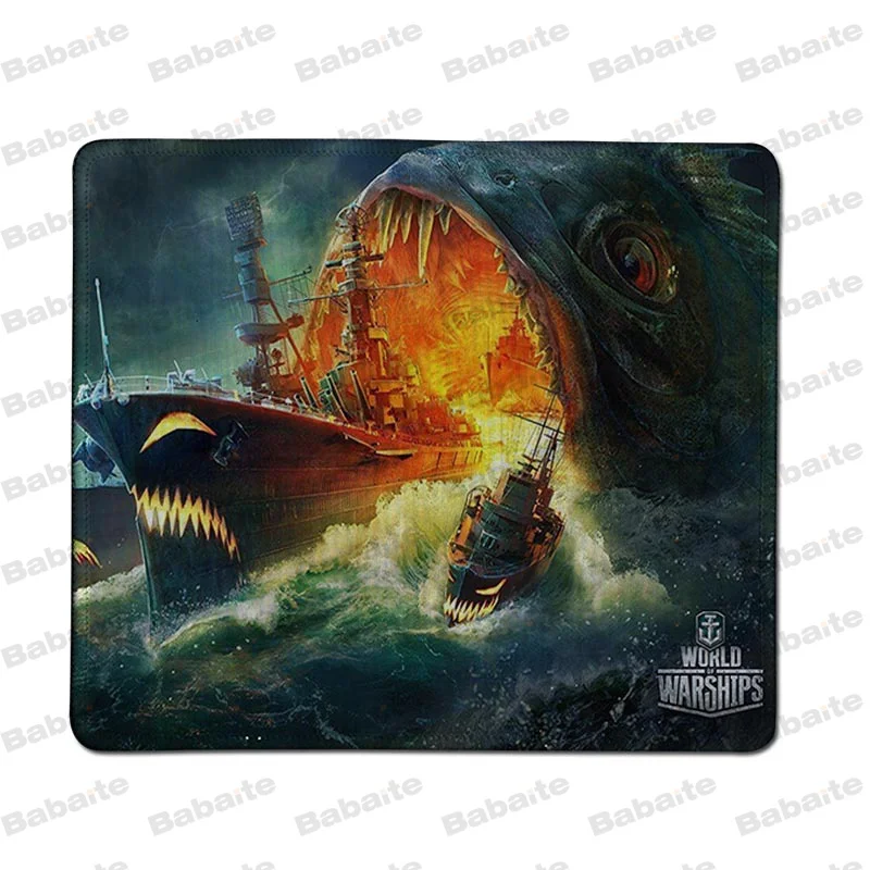 Lock Edge18x22cm Babaite Печатный мир военных кораблей заказной Ноутбук игровой резиновый коврик для мыши PC компьютерный игровой коврик для мыши - Цвет: Lock Edge18x22cm