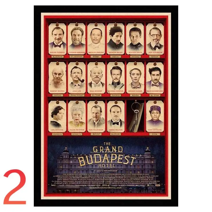 Идеальный JL Grand Budapest отель винтажные Плакаты для домашнего декора крафт-бумага высокого качества плакат стикер стены BDLS01 - Цвет: Синий