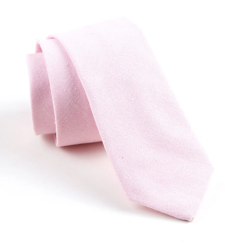 pink Мужской галстук, сплошной цвет, тонкий стиль, Повседневный хлопковый шарф, галстук-бабочка - Цвет: pink