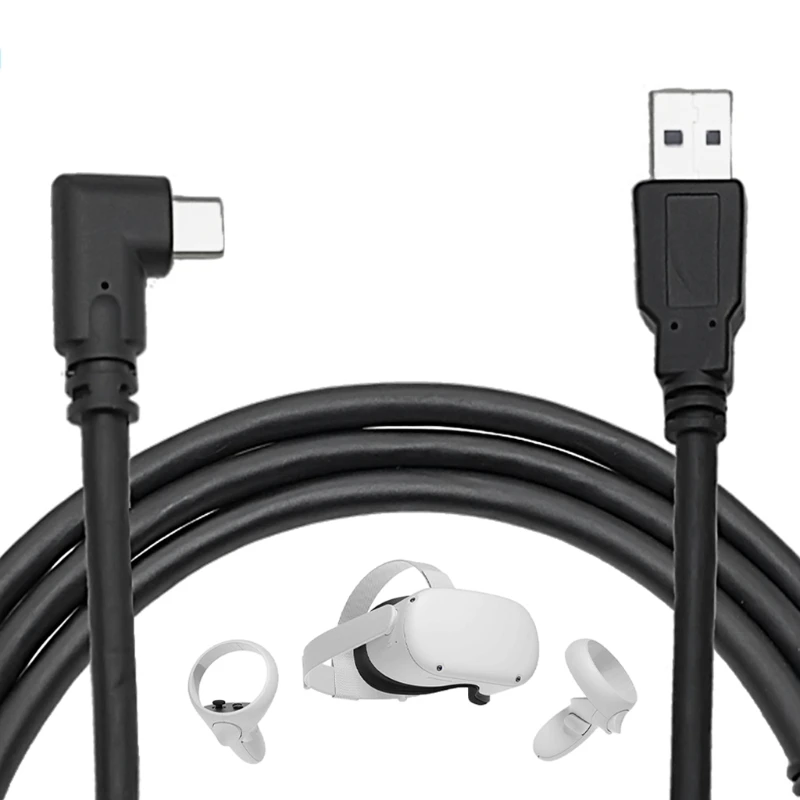 

5M USB-C Cable O culus Quest 2 Link Cable USB3.2 Compatability Right Angle Type-c 3.2Gen1 Speed Data Transfer Fast Charge X6HB