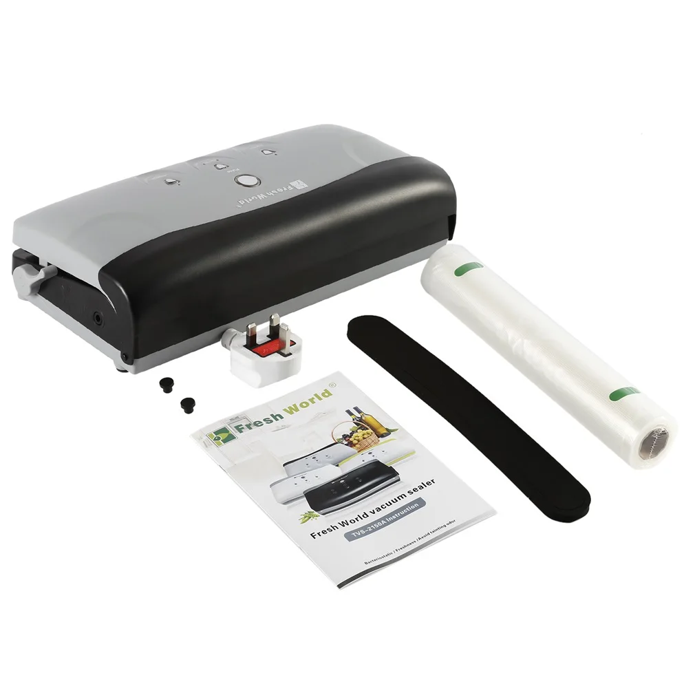 

Fresh World Automatic Electric Vacuum Sealer with Starter Kit Packaging Machine for Bag Resealer Food Saver Kitchen Equipment