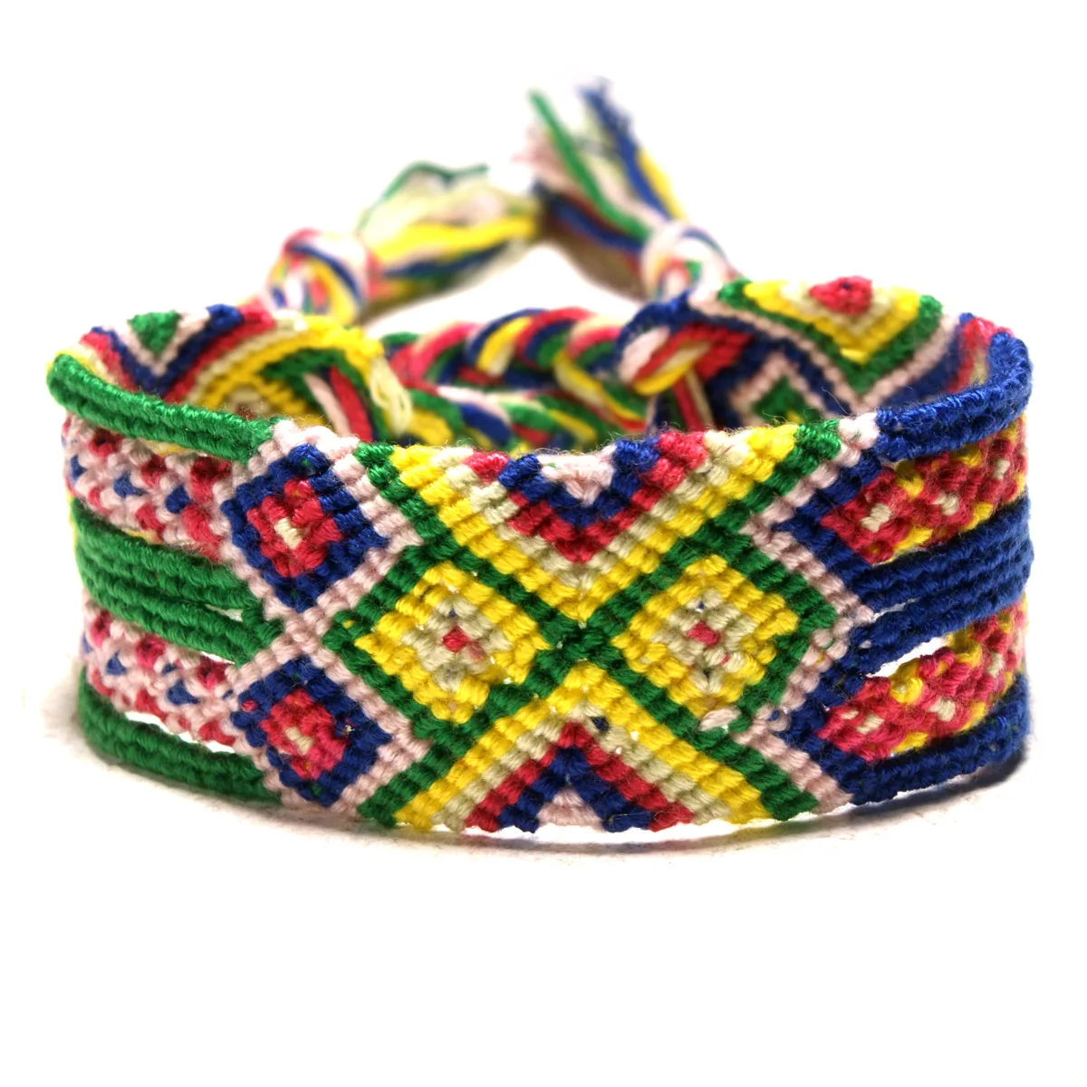 Boho разноцветный браслет ручной работы с хлопковой веревкой для женщин и мужчин, винтажный этнический плетеный браслет с подвесками, браслет дружбы, Femme Pulseras - Окраска металла: Design 2