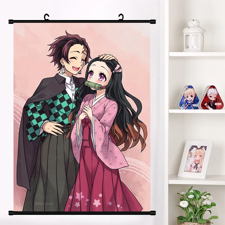Аниме Рассекатель демонов: киметасу no Yaiba Kamado Tanjirou Nezuko популярный настенный