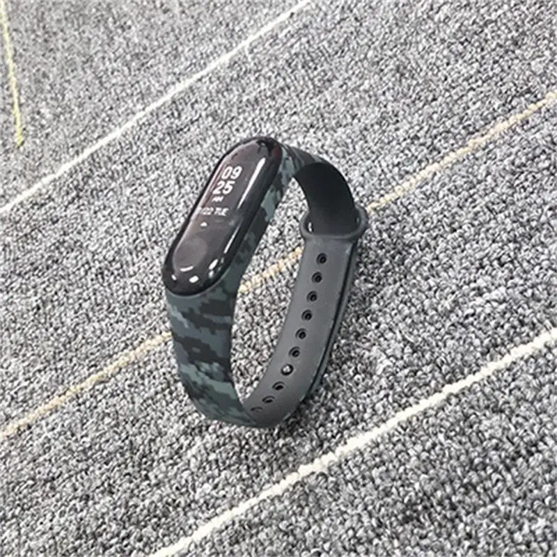 Камуфляжный ремешок для Xiaomi Mi Band 3 4 Smart аксессуары band M4 M3 smart Band|Смарт-аксессуары| |