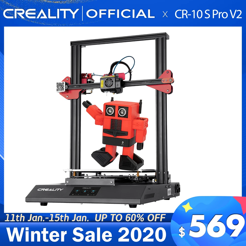 3D принтер CREALITY CR 10S Pro V2 с автоматическим выравниванием BL Touch сенсорный экран Capricorn