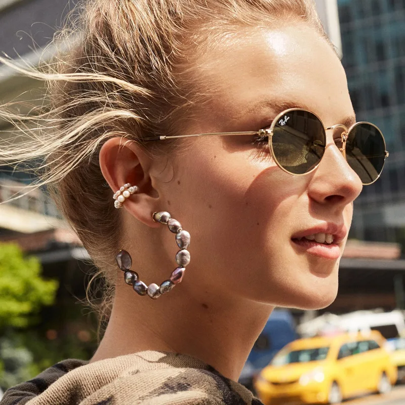 

Oversized Pearl Hoop Earrings for Women Exaggerate Big Circle Geometric Statement Black Earrings Fashion Jewelry Pendientes