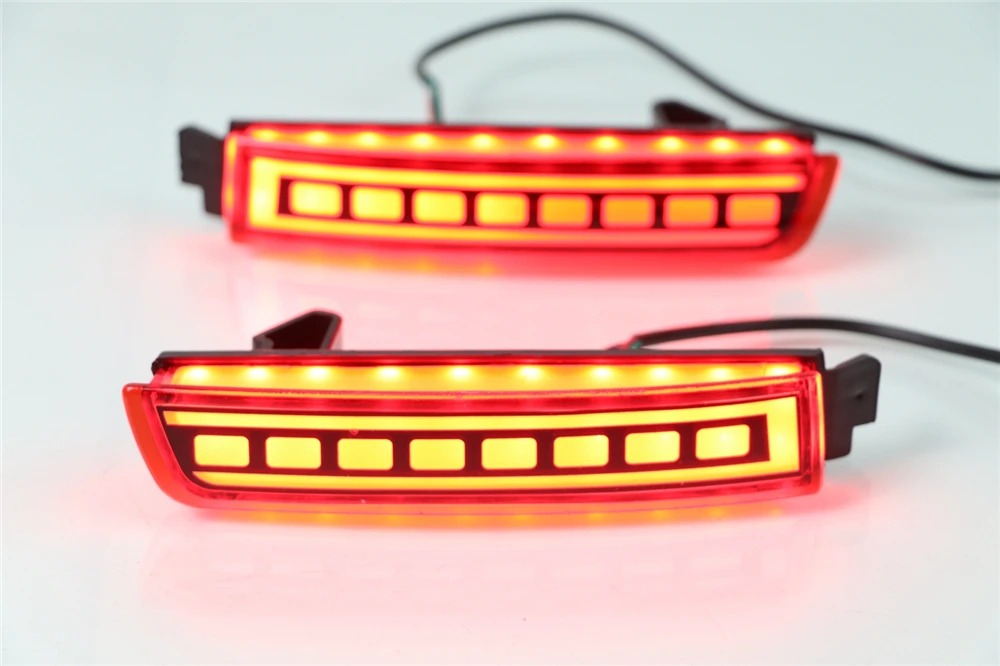 CSGJMY 2 шт. Автомобильный светодиодный задний противотуманный фонарь тормозной