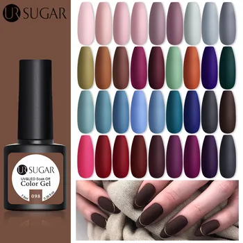 

UR SUGAR 7.5ML Matte Top Coat Color Nail Gel Polish Soak Off UV Led Gel Varnish Semi Permanent Nail Art Gel Lacquers