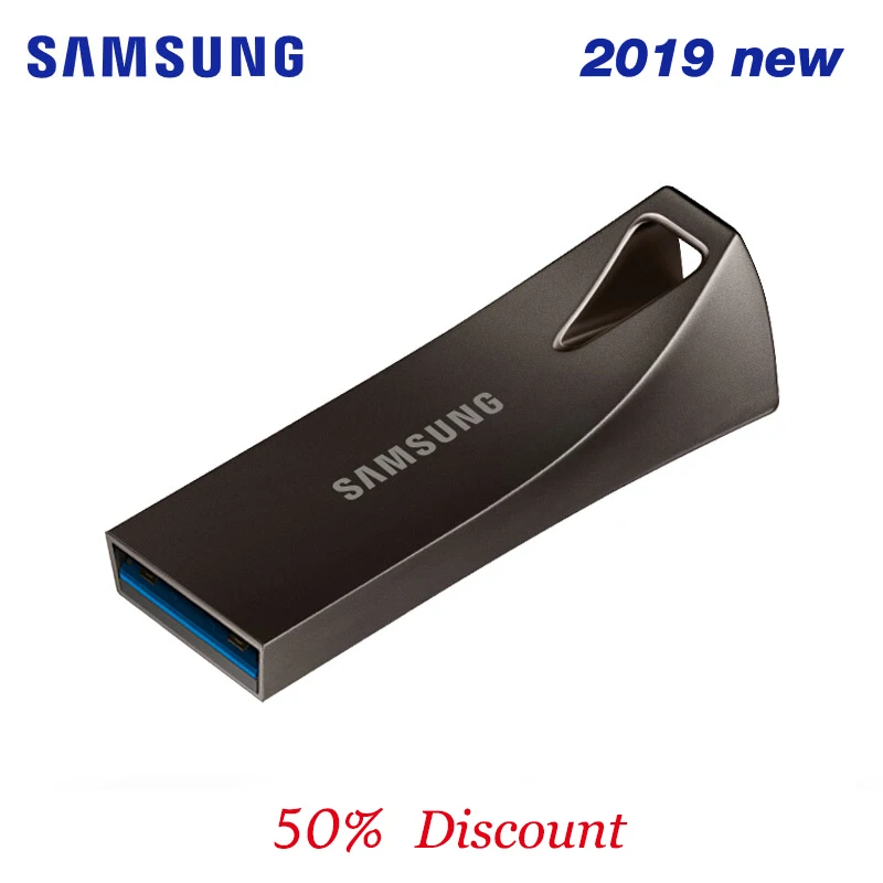 USB флеш накопитель SAMSUNG BAR Plus металлический на 64 ГБ 32 256 128 мини флешка 3 1|USB