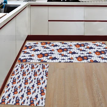 

Floral Texture Dahlia Flower Printed Kitchen Mat Anti-slip Carpet Doormat Hallway Bath Mat Living Room