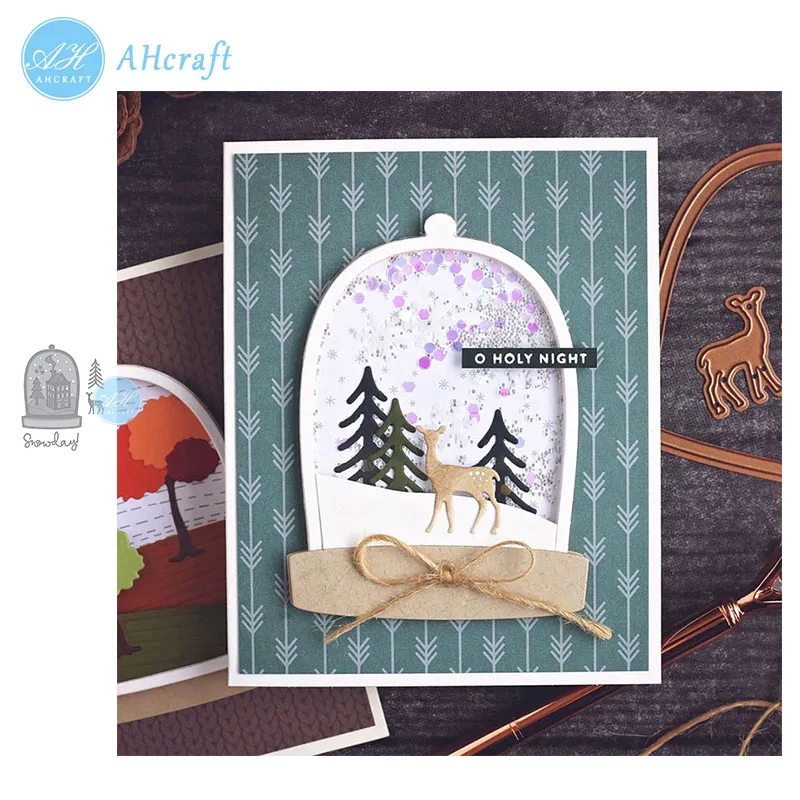

AHcraft Santa’s Workshop Set Metal Cutting Dies Scrapbook paper craft knife mould blade punch stencils 2019 die cut