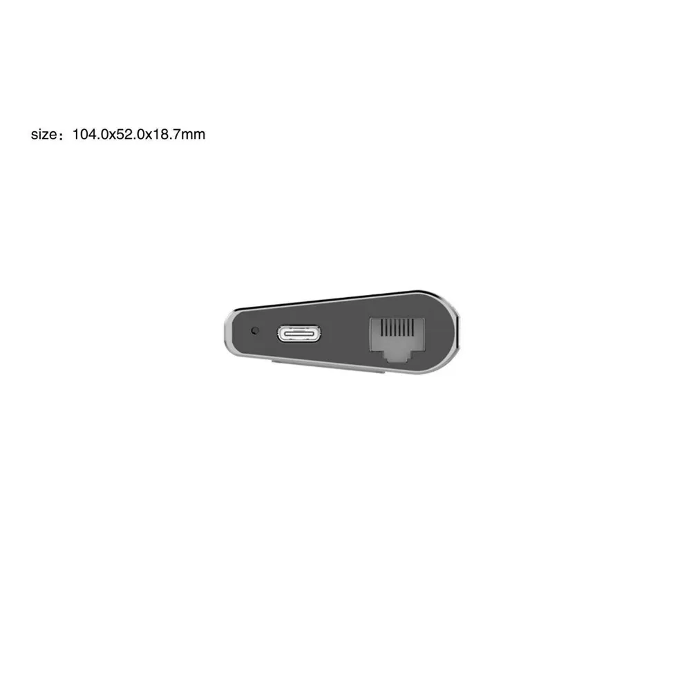 11-в-1 Тип C концентратор USB кабель-Переходник USB C на HDMI VGA RJ45 USB 3,0 Порты SD/устройство для считывания с tf-карт USB-C Мощность доставки для MacBook Pro с PD