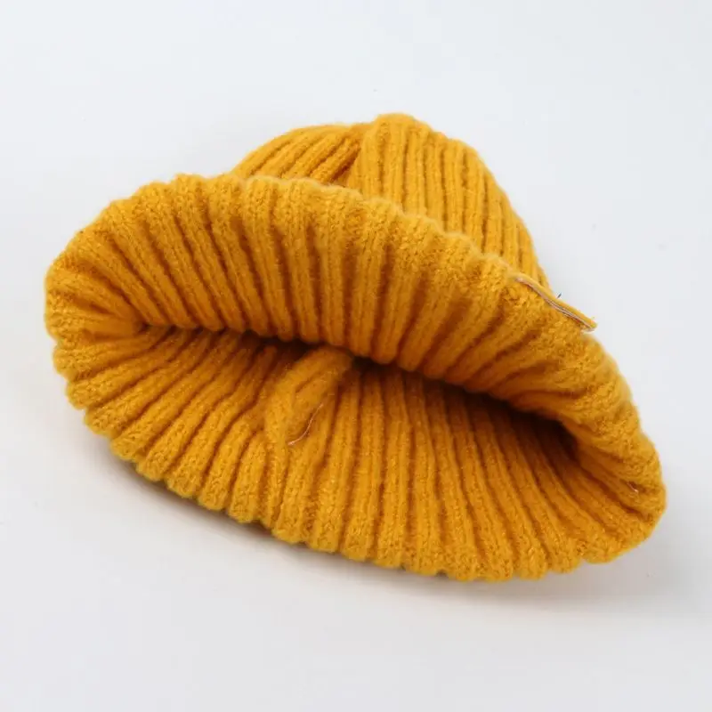 Зимняя шапка для родителей и ребенка, теплая шапка для папы и мамы, вязаные шапочки, эластичная вязаная шапка, мягкая теплая шапка для малышей