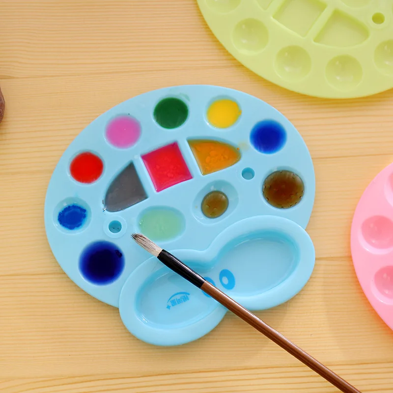 Little Frog Small Palette Children Early Childhood Handmade DIY Color Palette Graffiti Painted Color Pigment Paint Tray