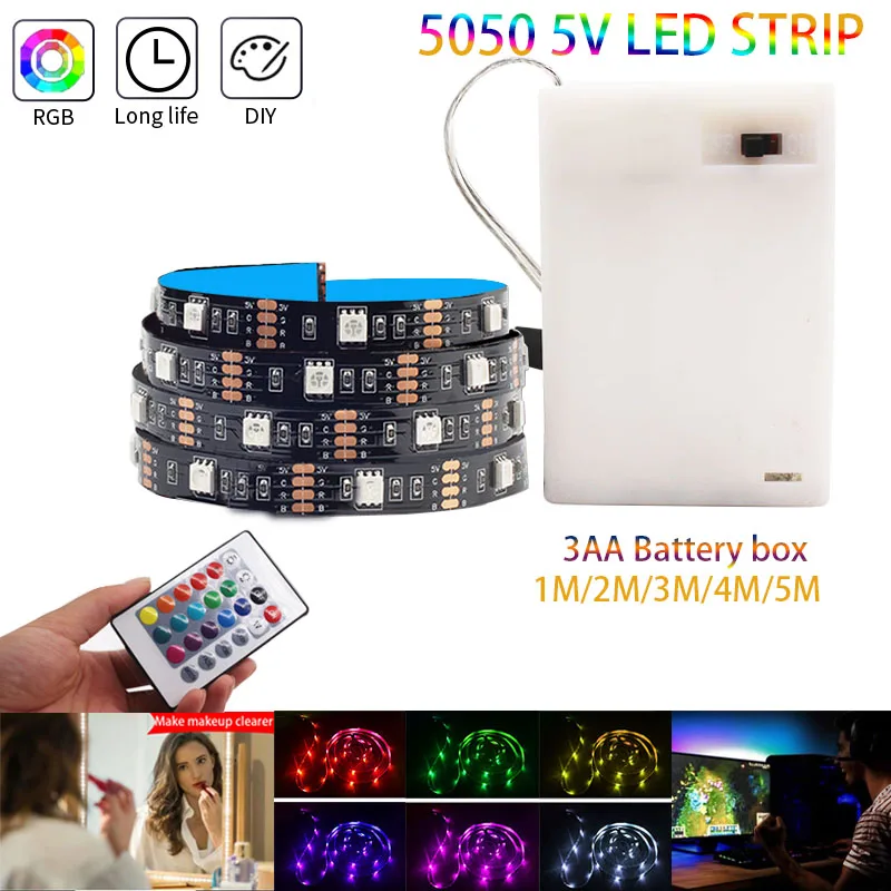 Светодиодная лента RGB 5050 SMD 5 В 3 аа зеркальные светильники | Освещение